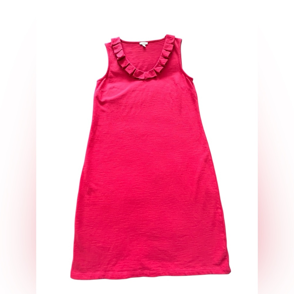 Talbots Cardinal Red Ruffle Dress size S - Picture 3 of 7